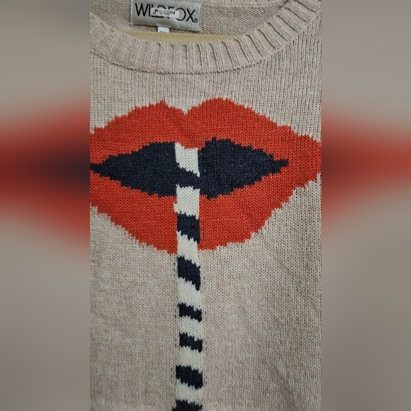 WILDFOX Suck It Up Dinner Party Sweater Vintage Lace Size XS - Picture 8 of 15